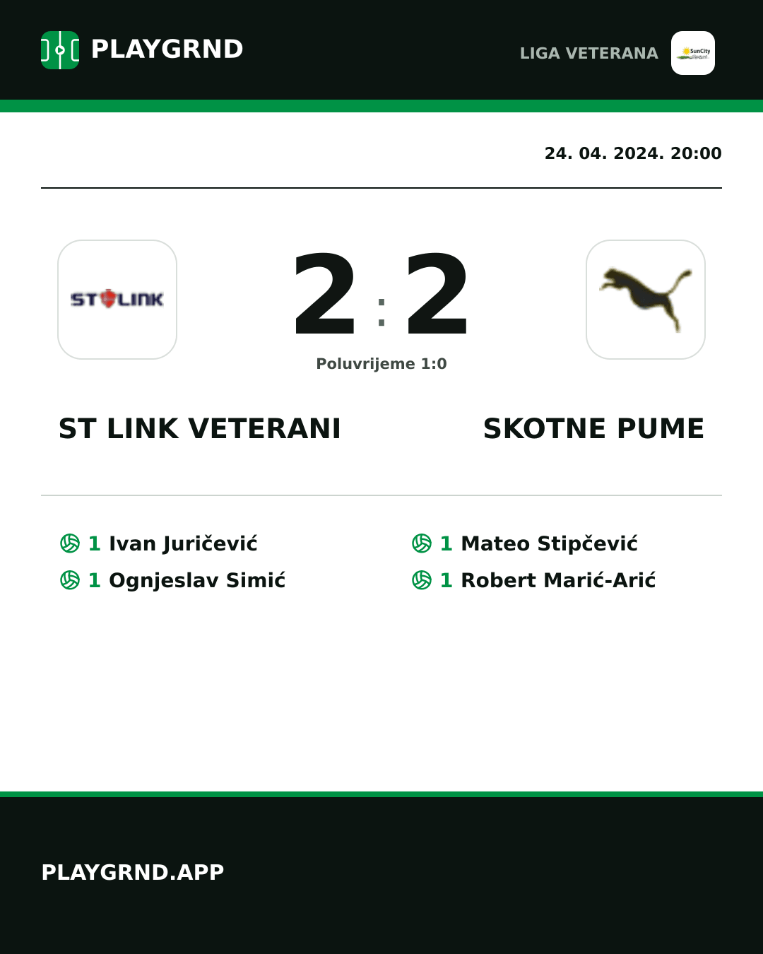 Instagram slika: ST Link Veterani 2:2 Skotne Pume