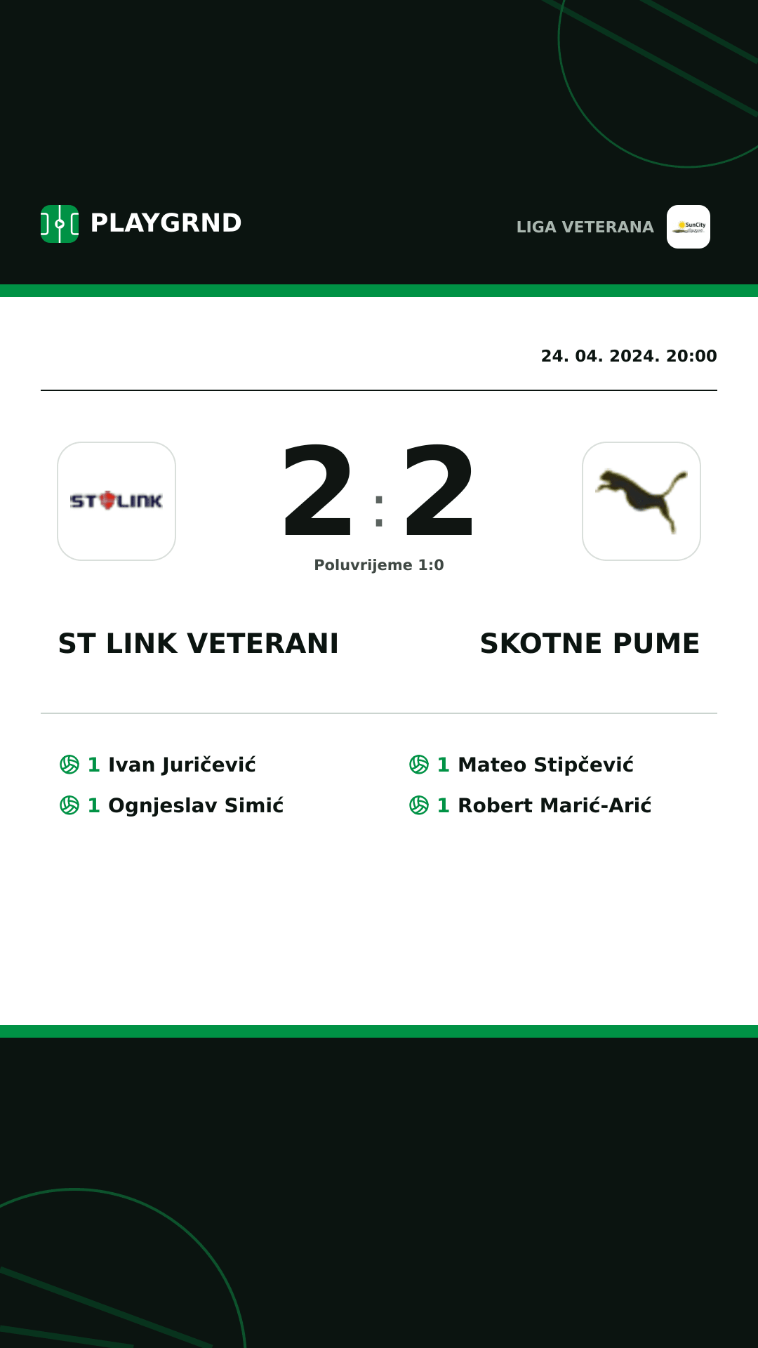 Instagram slika: ST Link Veterani 2:2 Skotne Pume