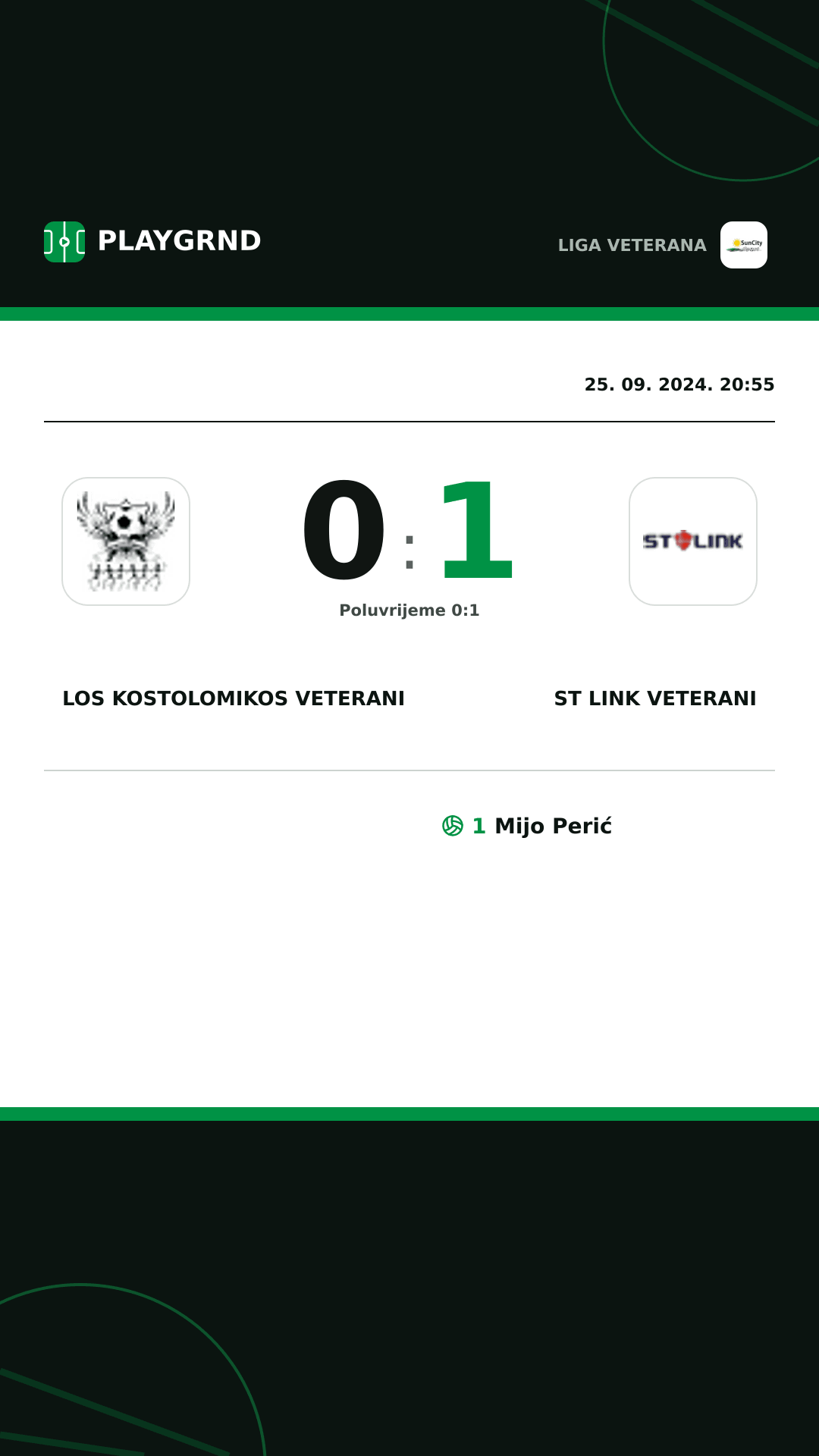 Instagram slika: Los Kostolomikos Veterani 0:1 ST Link Veterani