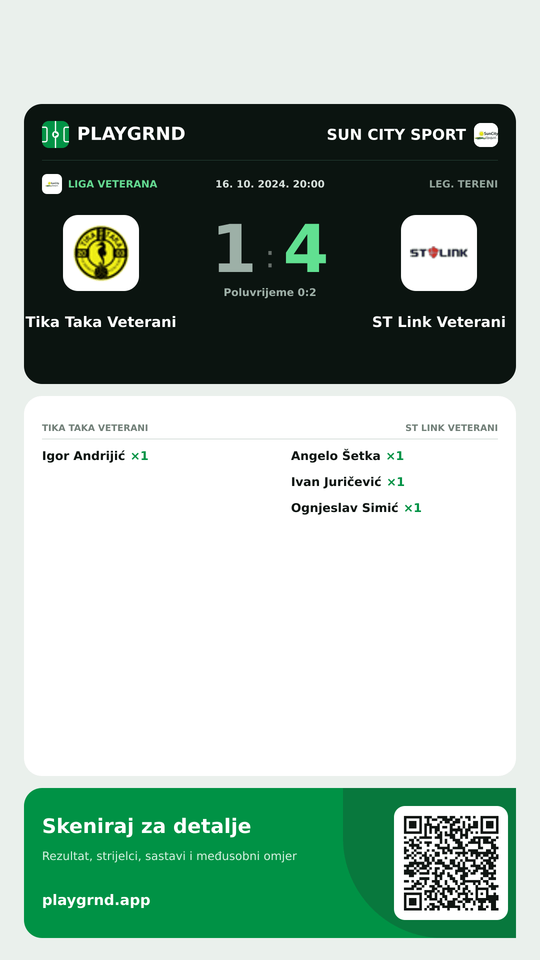 Story slika: Tika Taka Veterani 1:4 ST Link Veterani