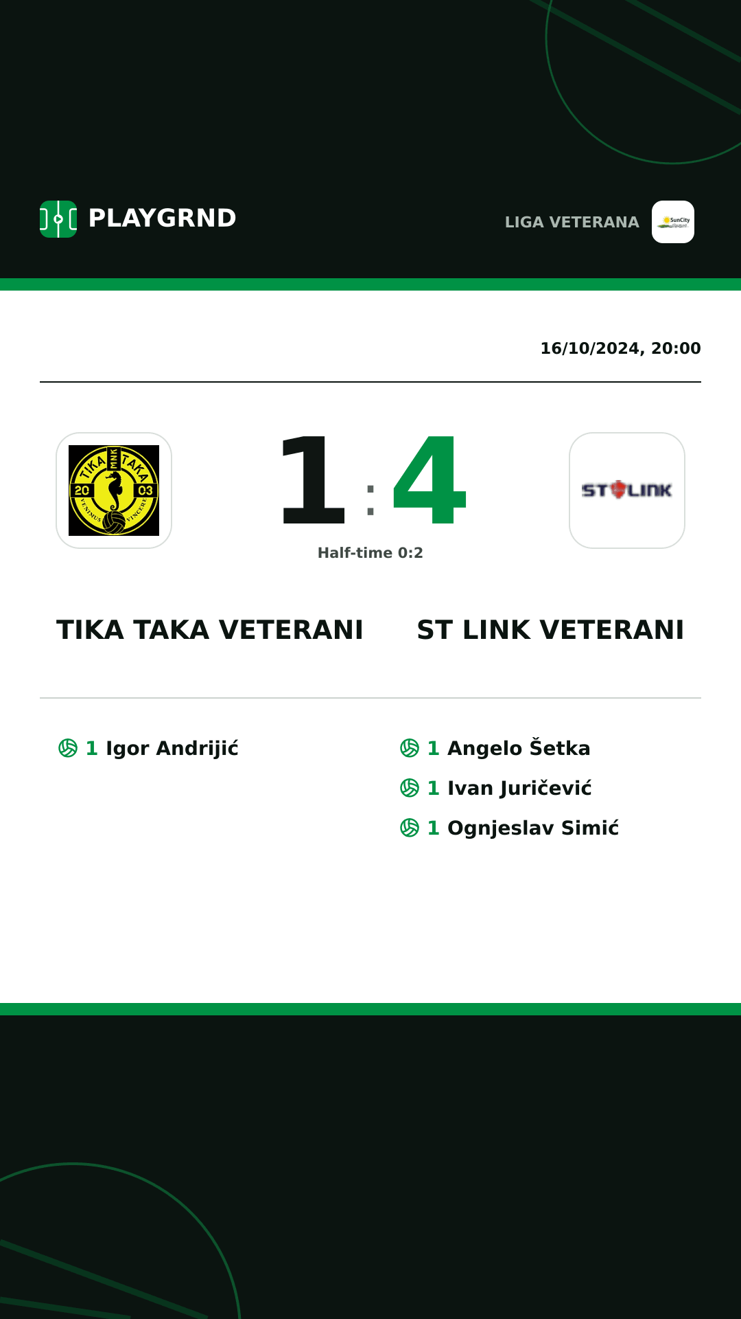 Instagram artwork: Tika Taka Veterani 1:4 ST Link Veterani