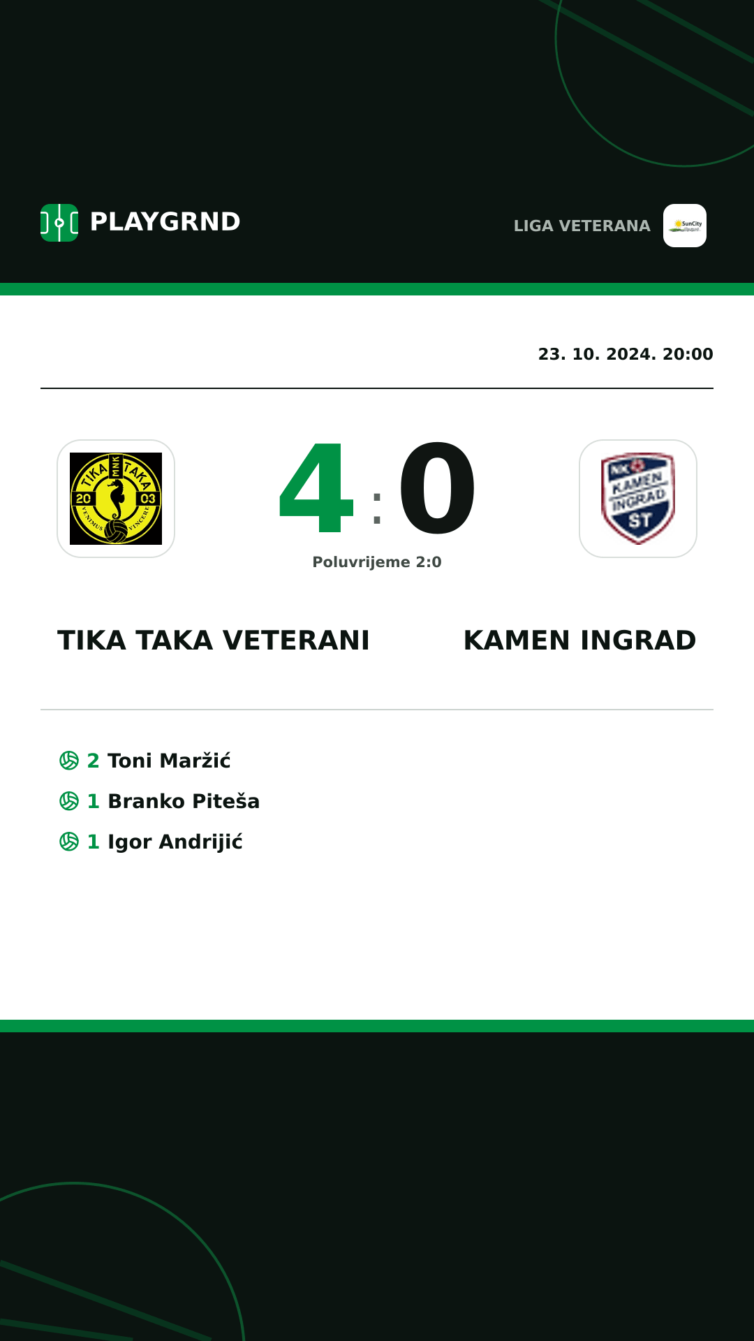 Instagram slika: Tika Taka Veterani 4:0 Kamen Ingrad