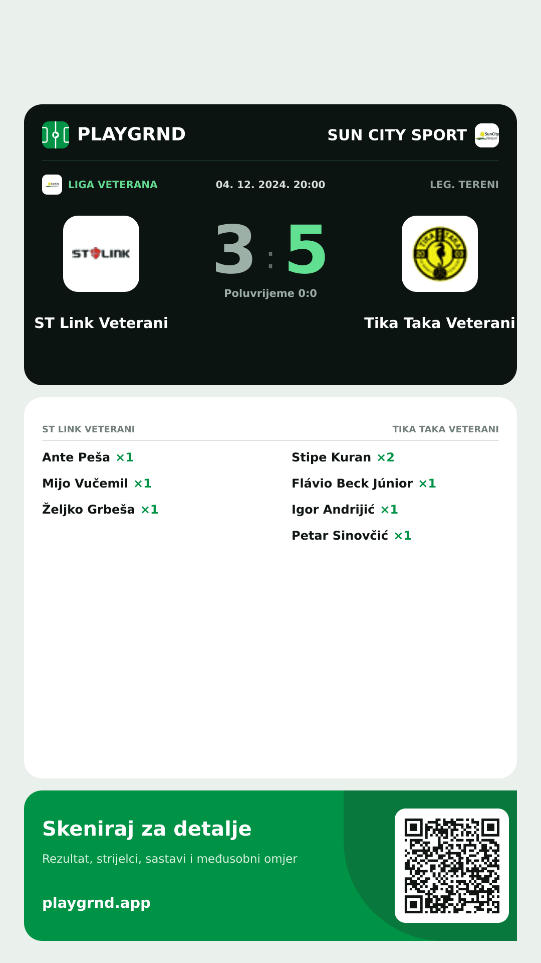 Story slika: ST Link Veterani 3:5 Tika Taka Veterani