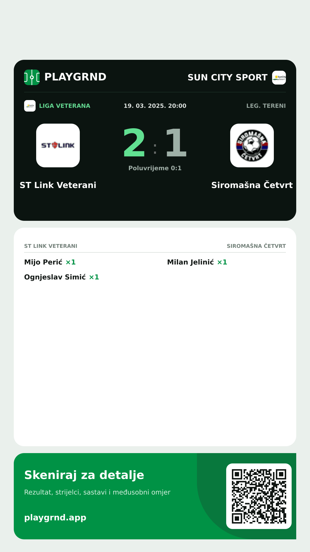 Story slika: ST Link Veterani 2:1 Siromašna Četvrt