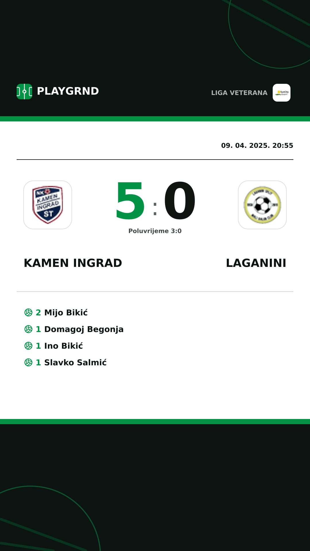 Instagram slika: Kamen Ingrad 5:0 Laganini