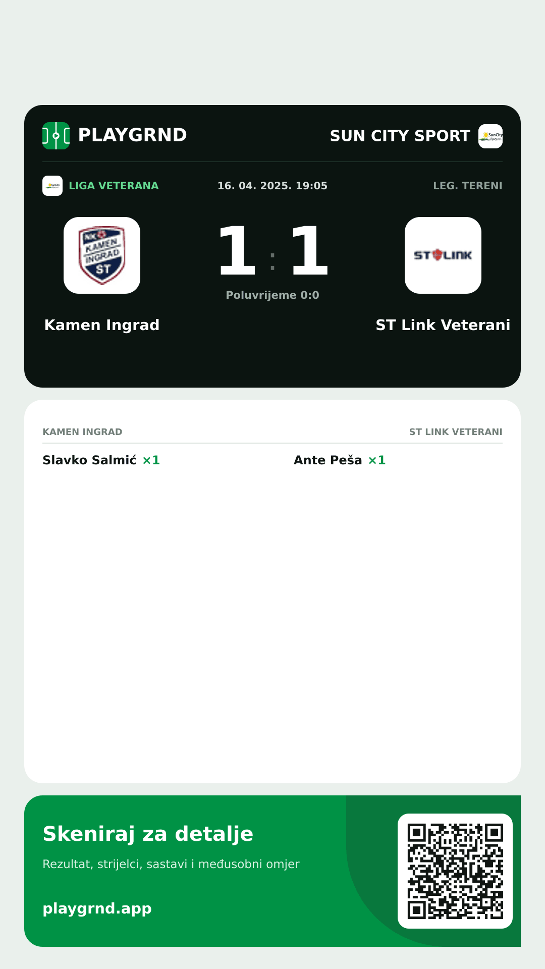 Story slika: Kamen Ingrad 1:1 ST Link Veterani