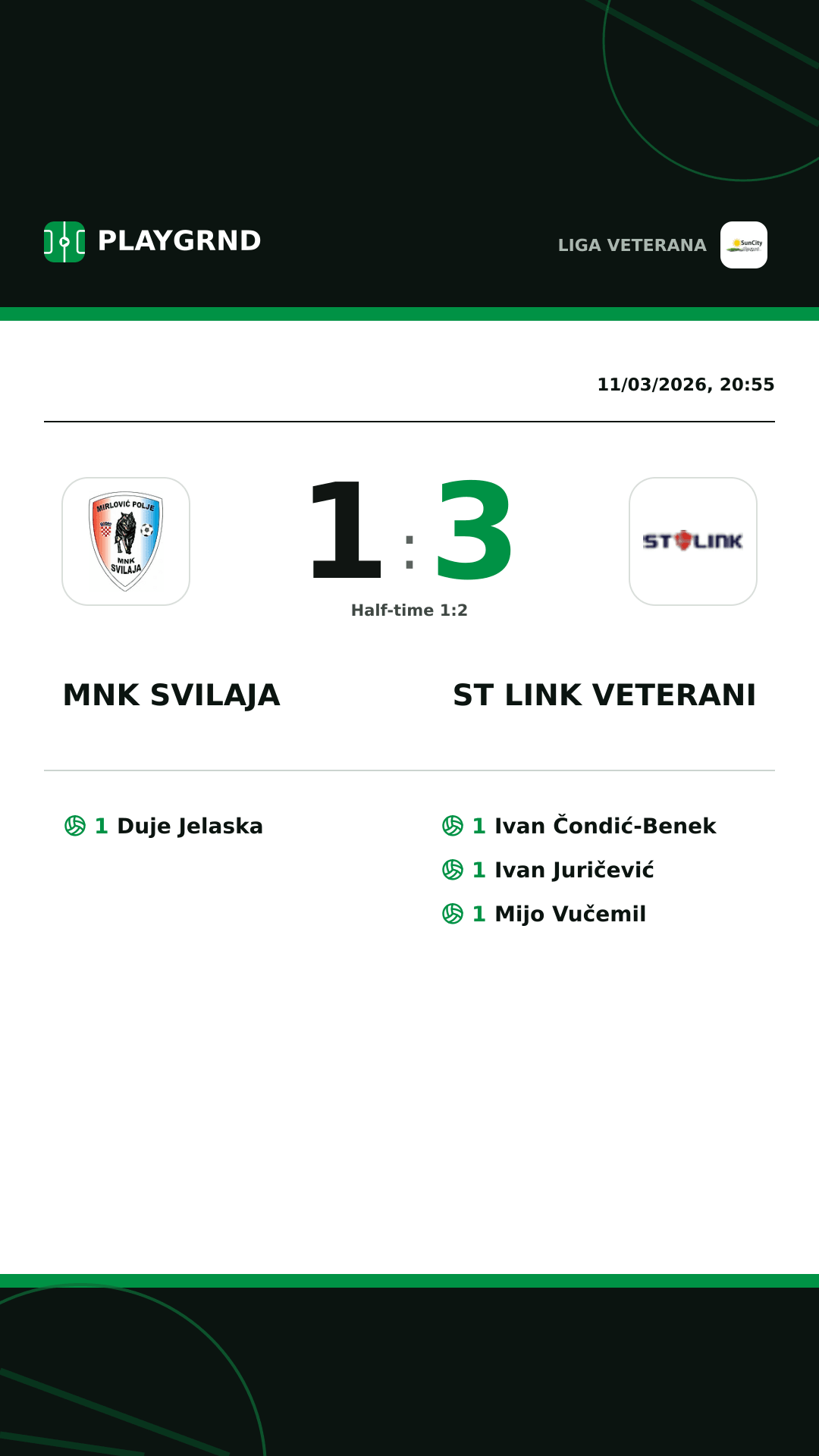 Instagram artwork: MNK Svilaja 1:3 ST Link Veterani