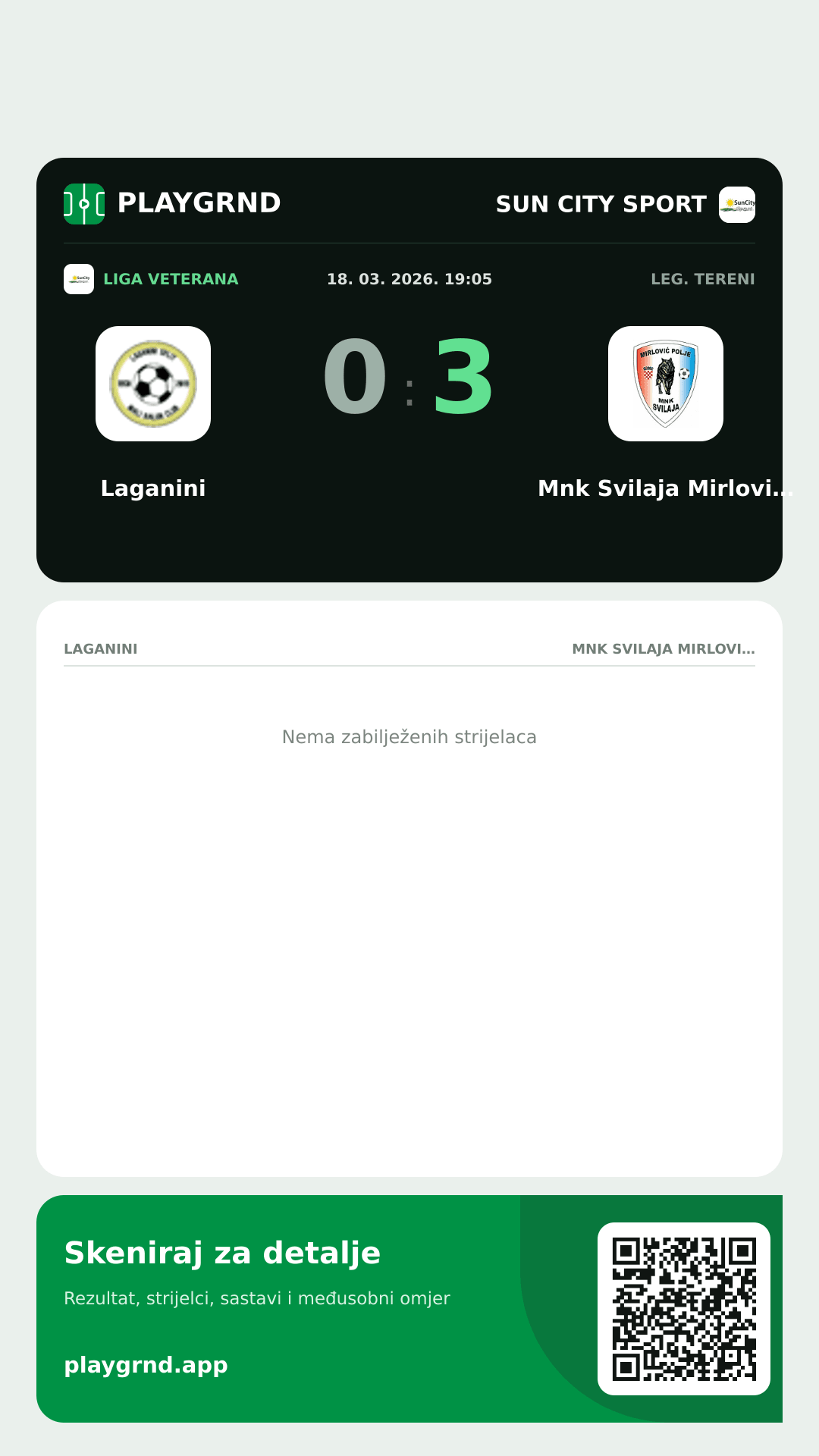 Story slika: Laganini 0:3 Mnk Svilaja Mirlović Polje
