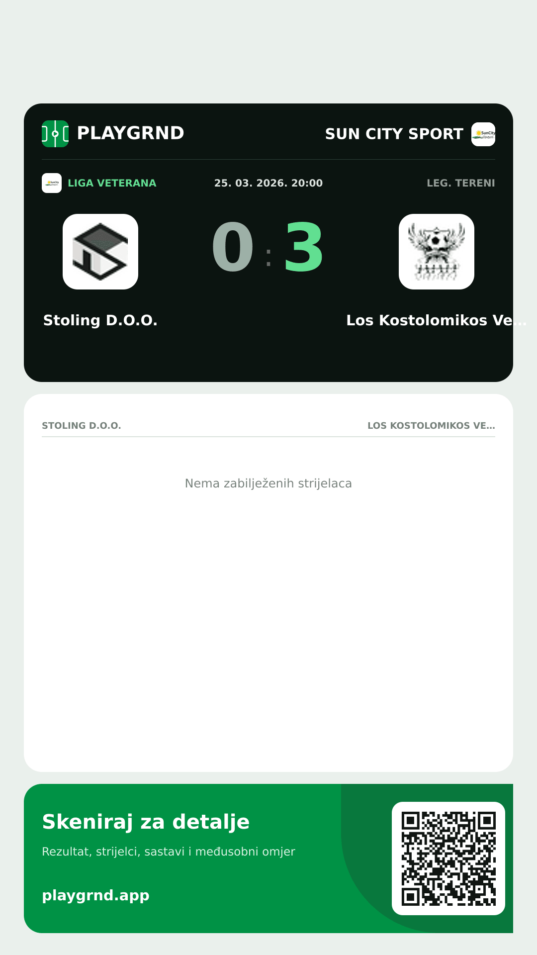 Story slika: Stoling D.O.O. 0:3 Los Kostolomikos Veterani