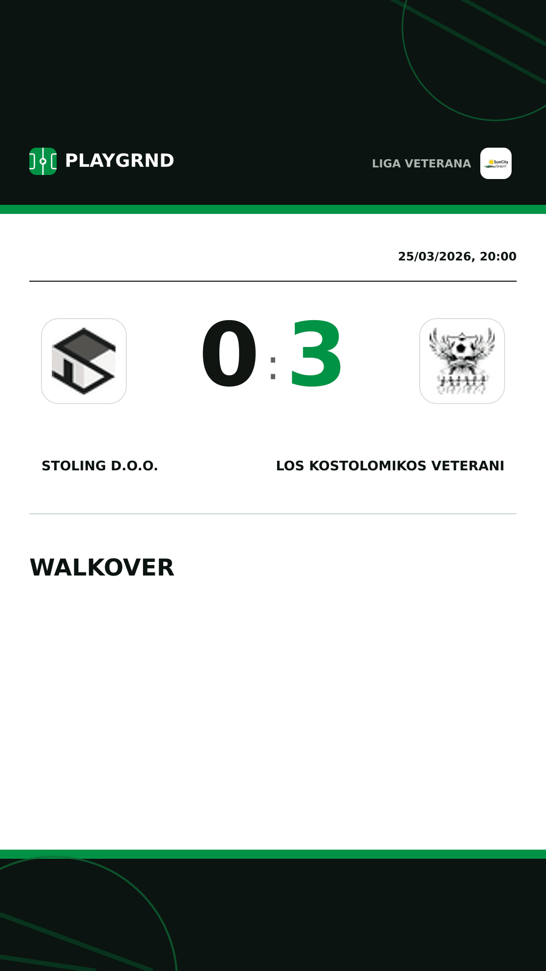 Instagram artwork: Stoling D.O.O. 0:3 Los Kostolomikos Veterani