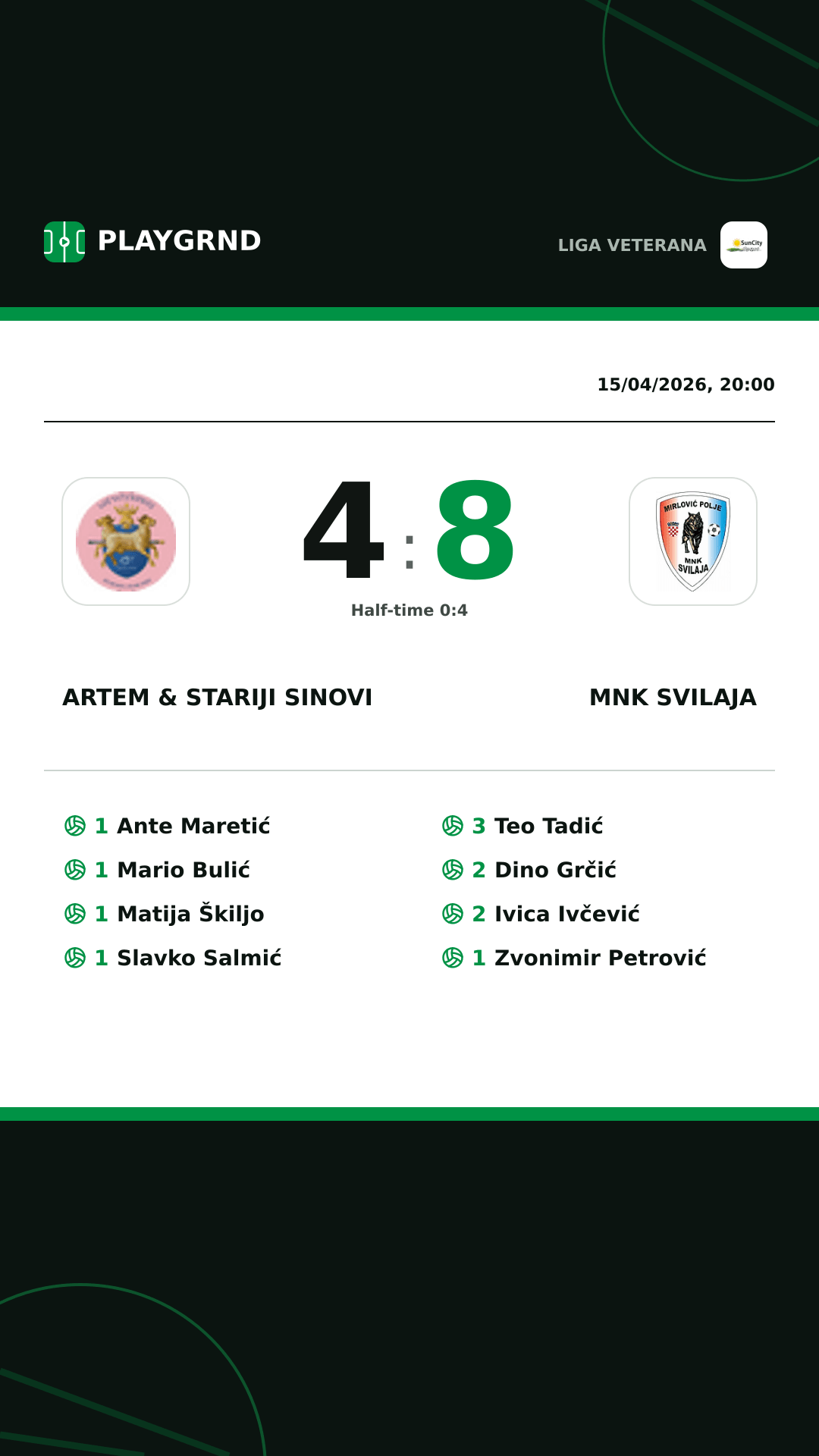 Instagram artwork: Artem & Stariji Sinovi 4:8 MNK Svilaja