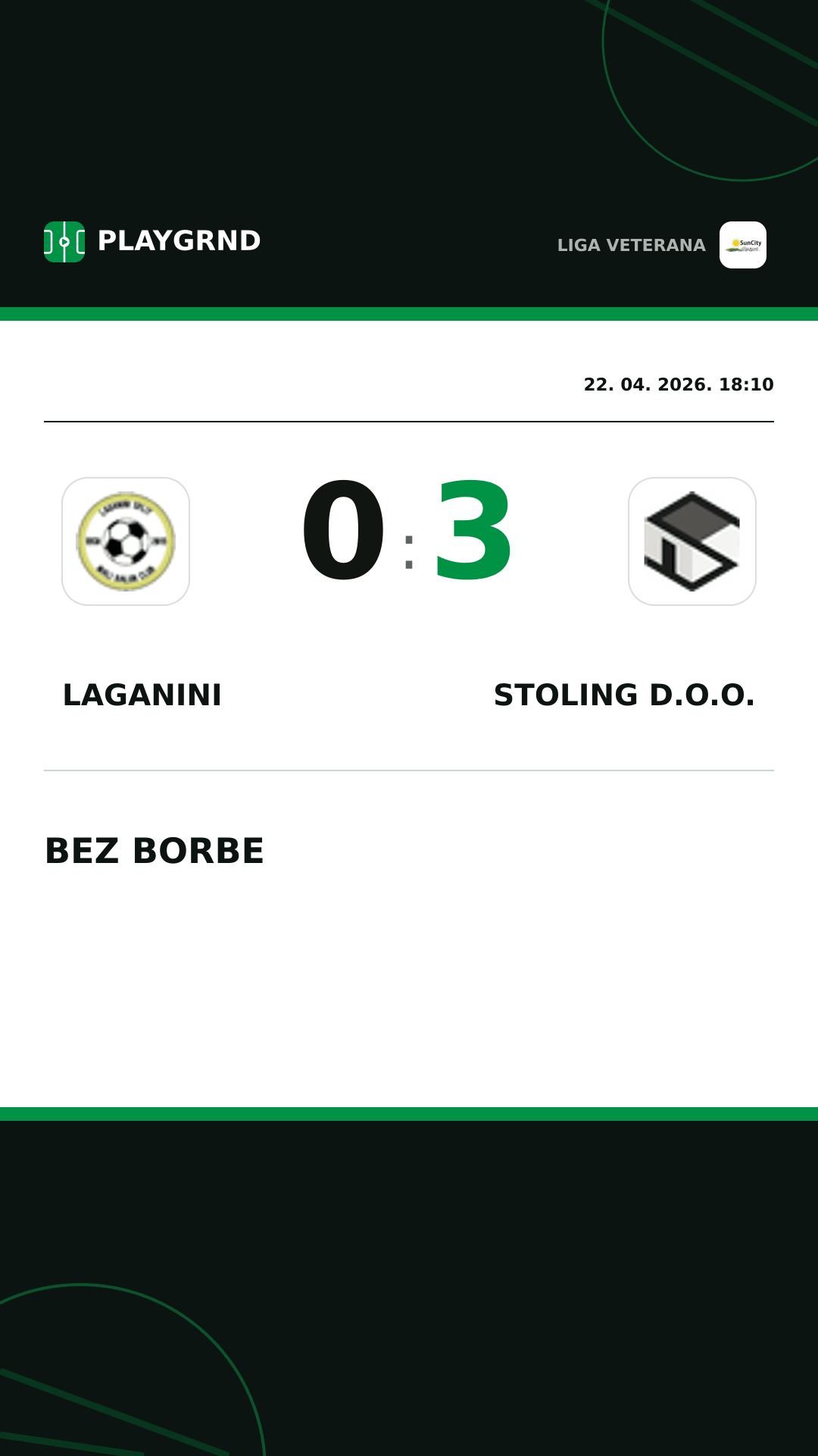 Instagram slika: Laganini 0:3 Stoling D.O.O.