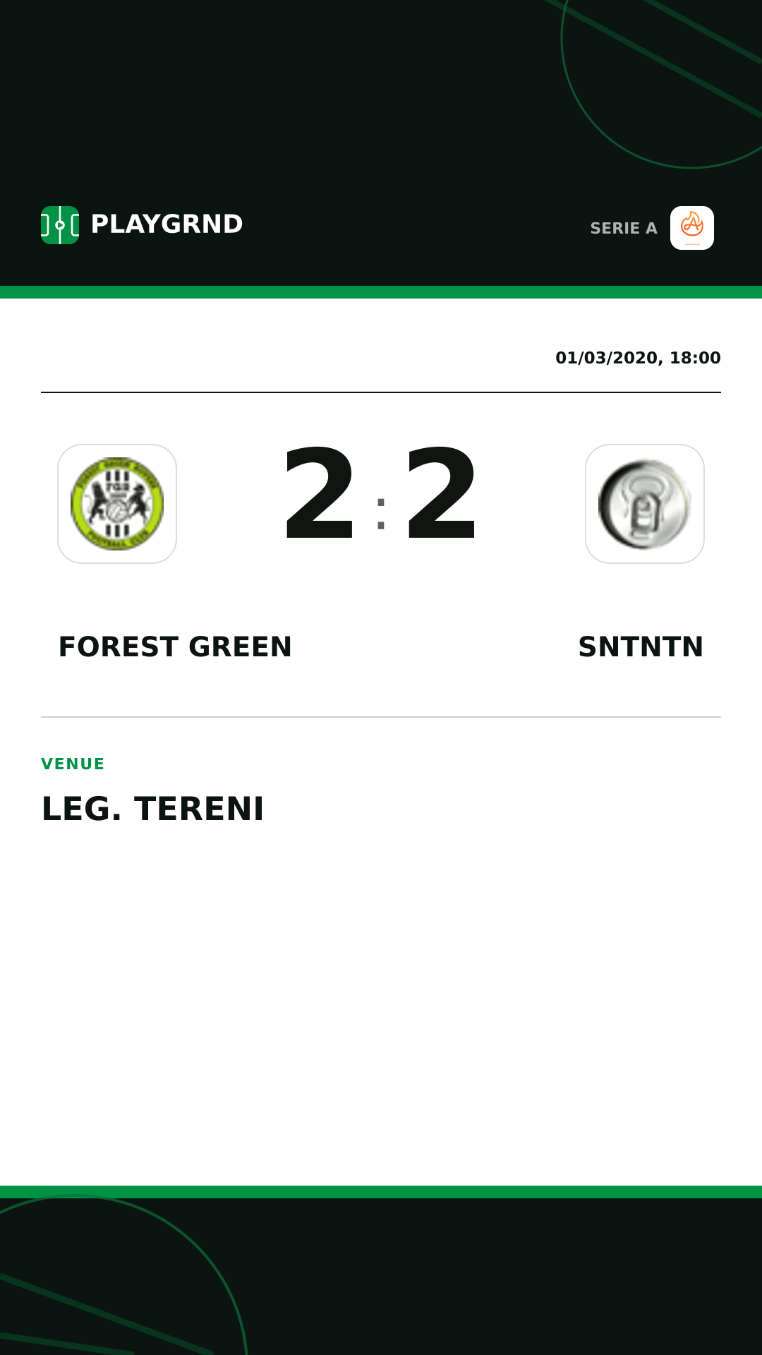 Instagram artwork: Forest Green 2:2 Sntntn