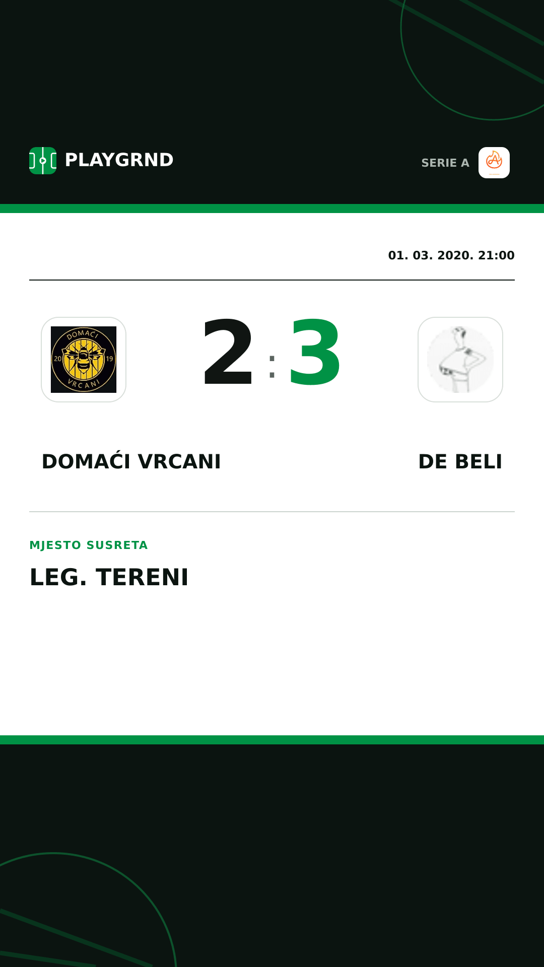 Instagram slika: Domaći Vrcani 2:3 DE Beli