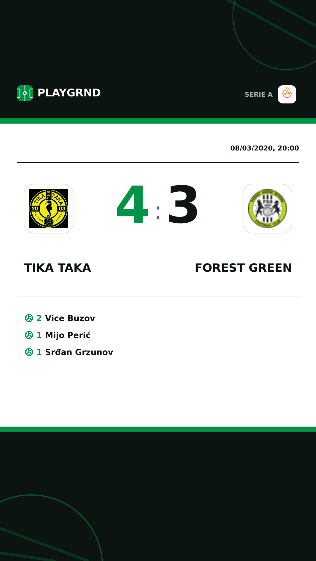 Instagram artwork: Tika Taka 4:3 Forest Green
