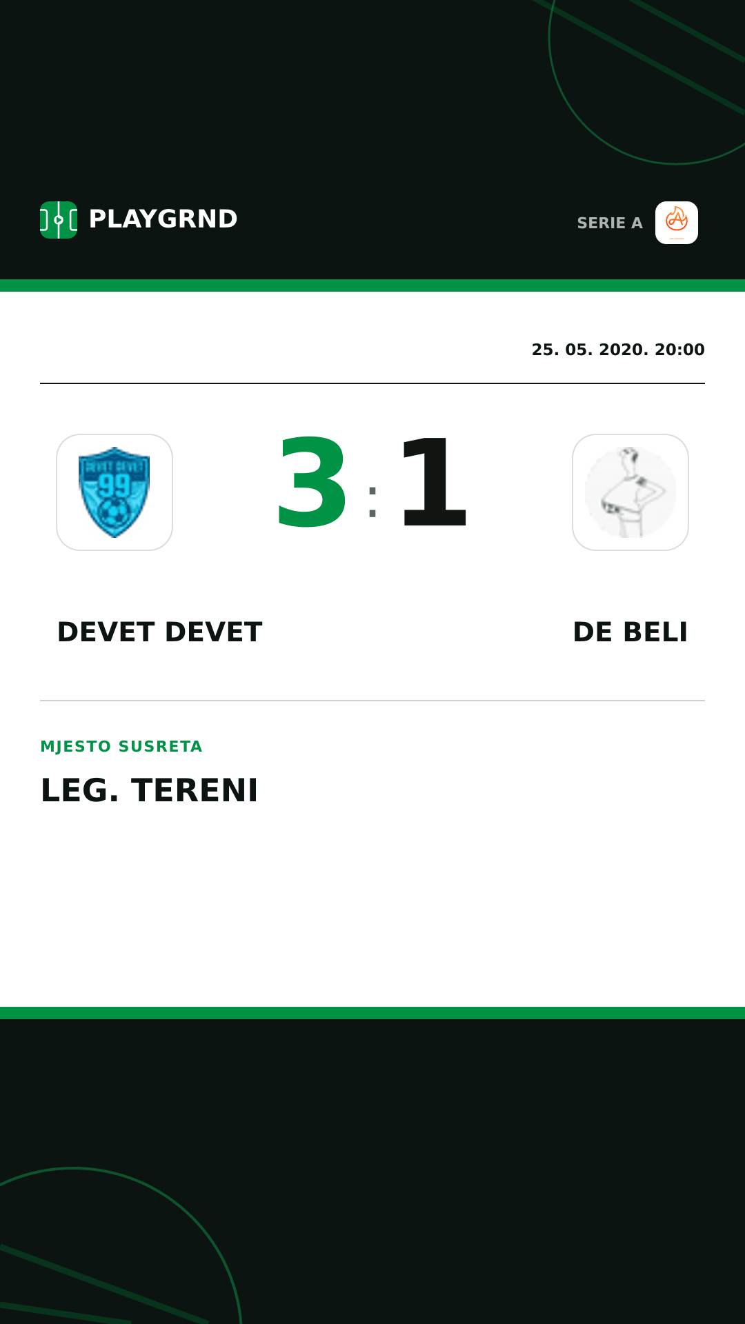 Instagram slika: Devet Devet 3:1 DE Beli