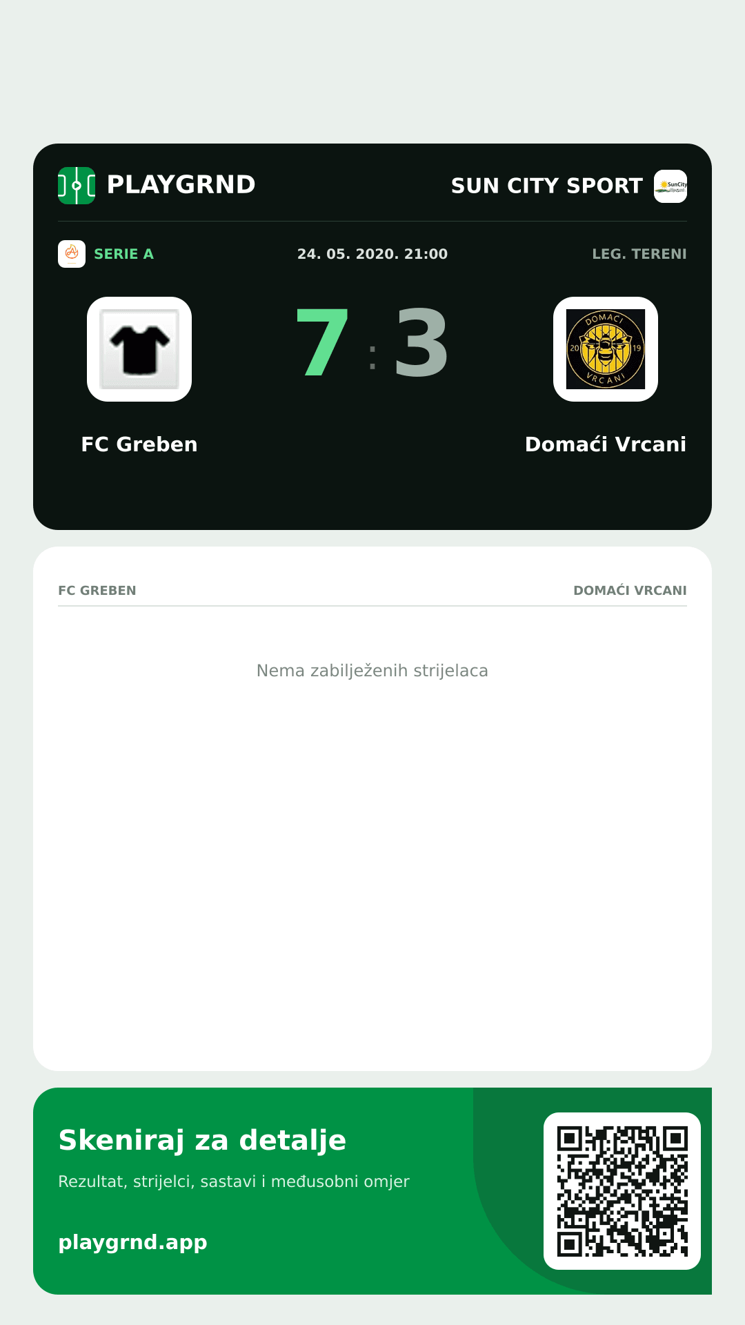 Story slika: FC Greben 7:3 Domaći Vrcani