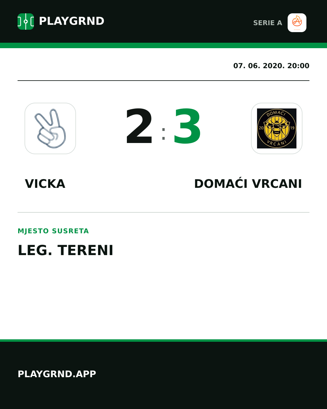 Instagram slika: Vicka 2:3 Domaći Vrcani