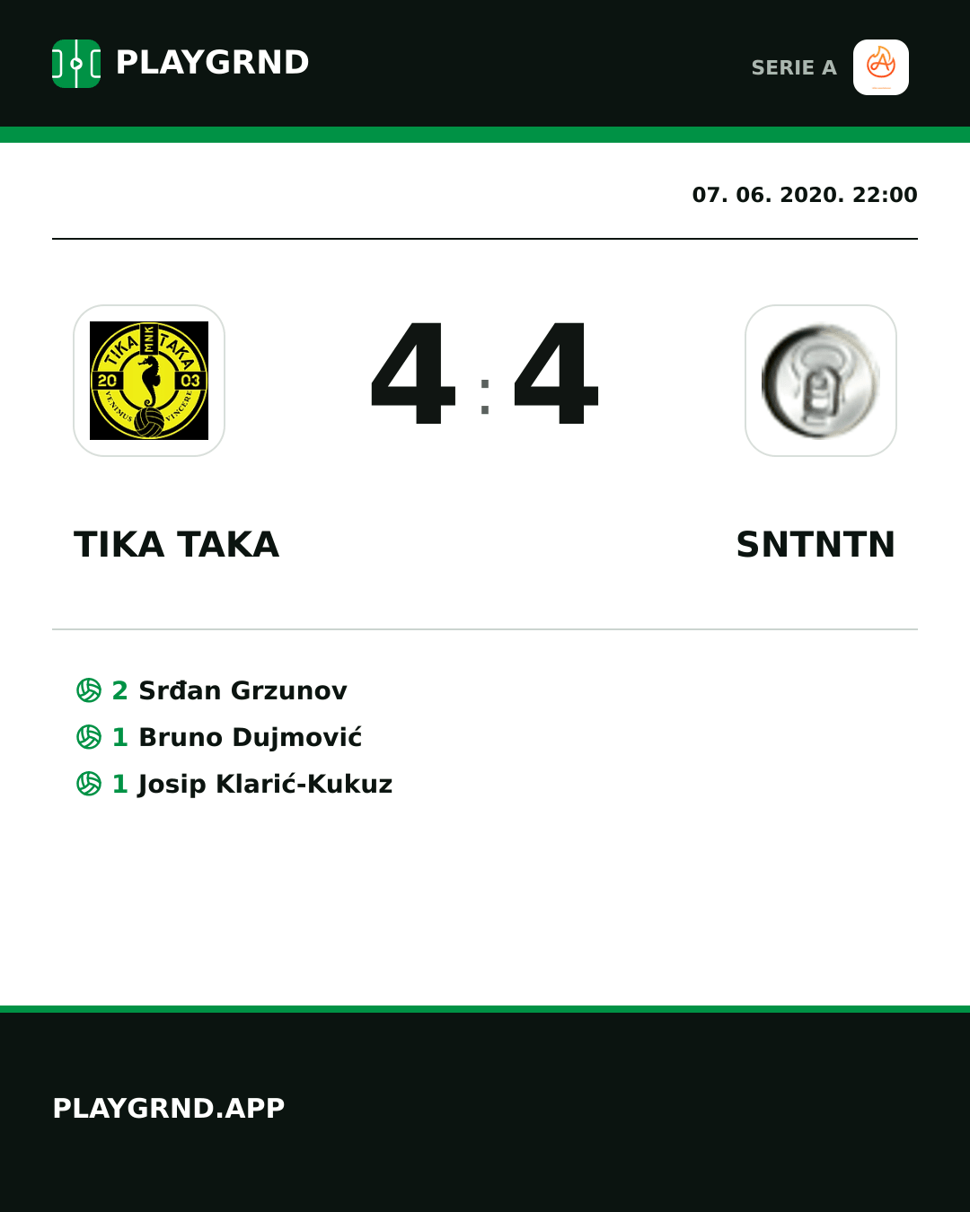 Instagram slika: Tika Taka 4:4 Sntntn