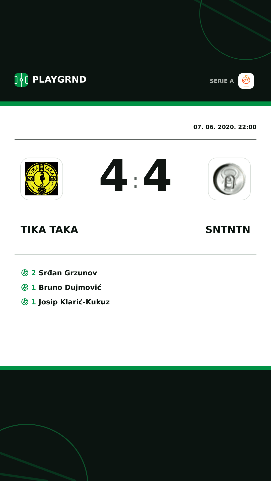 Instagram slika: Tika Taka 4:4 Sntntn