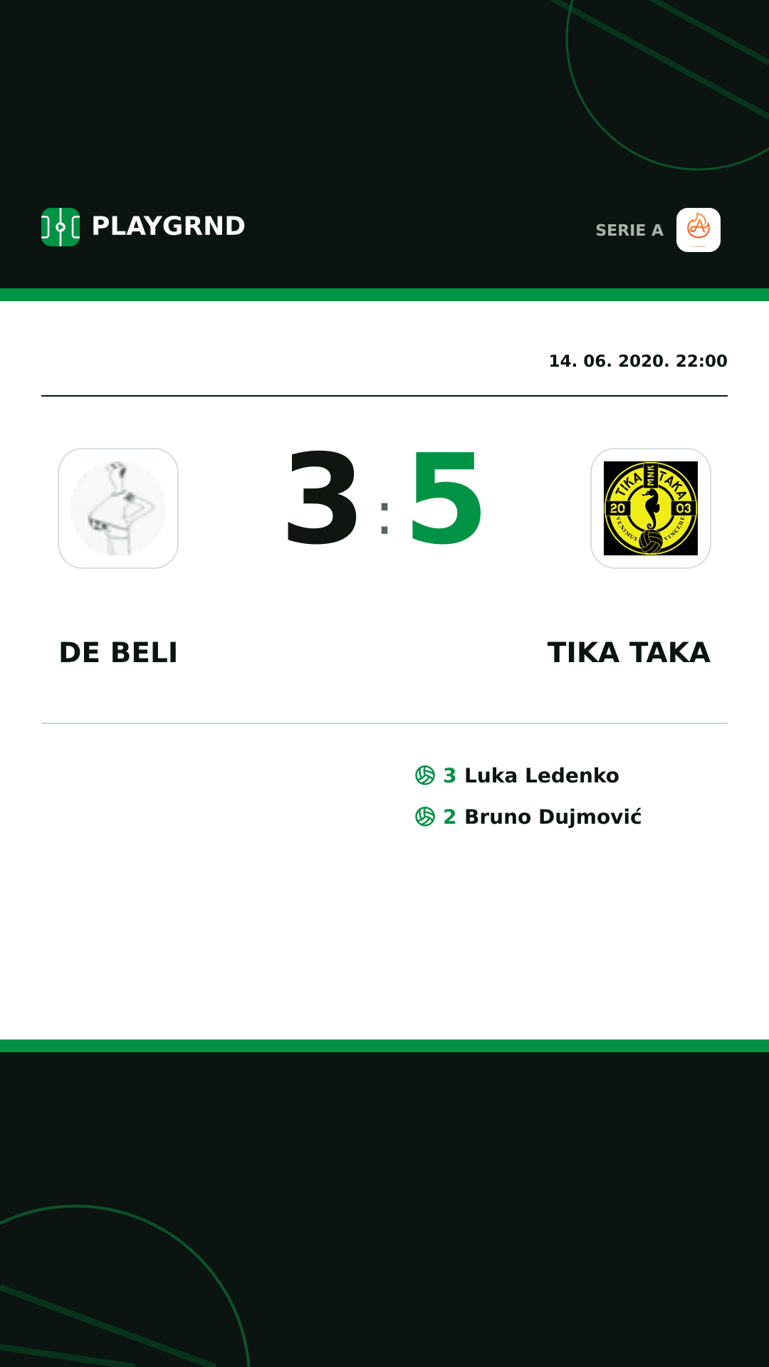 Instagram slika: DE Beli 3:5 Tika Taka