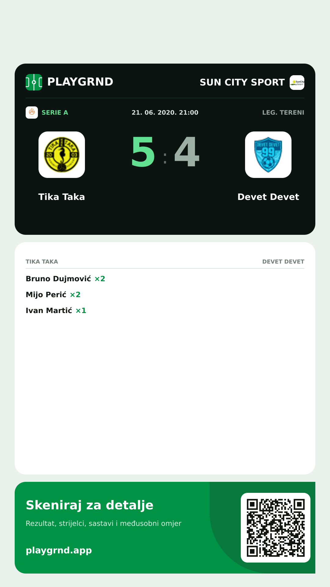 Story image: Tika Taka 5:4 Devet Devet