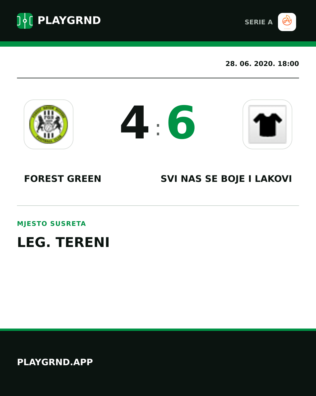Instagram slika: Forest Green 4:6 Svi nas se boje i lakovi
