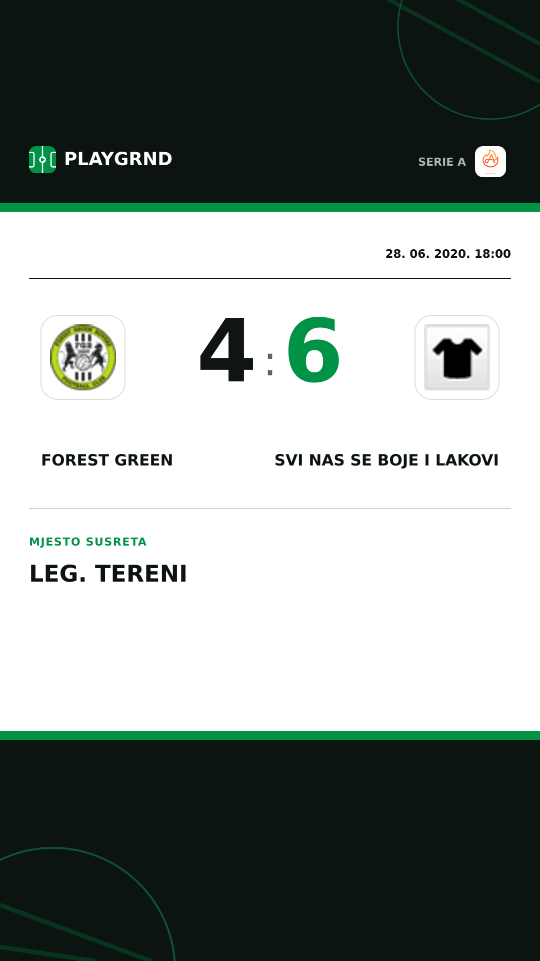 Instagram slika: Forest Green 4:6 Svi nas se boje i lakovi