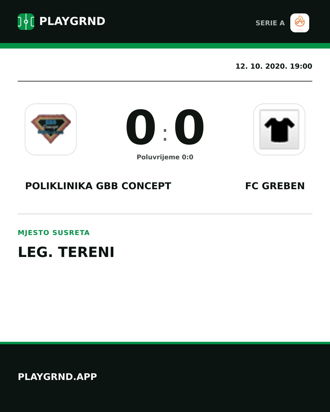 Instagram slika: Poliklinika Gbb Concept 0:0 FC Greben