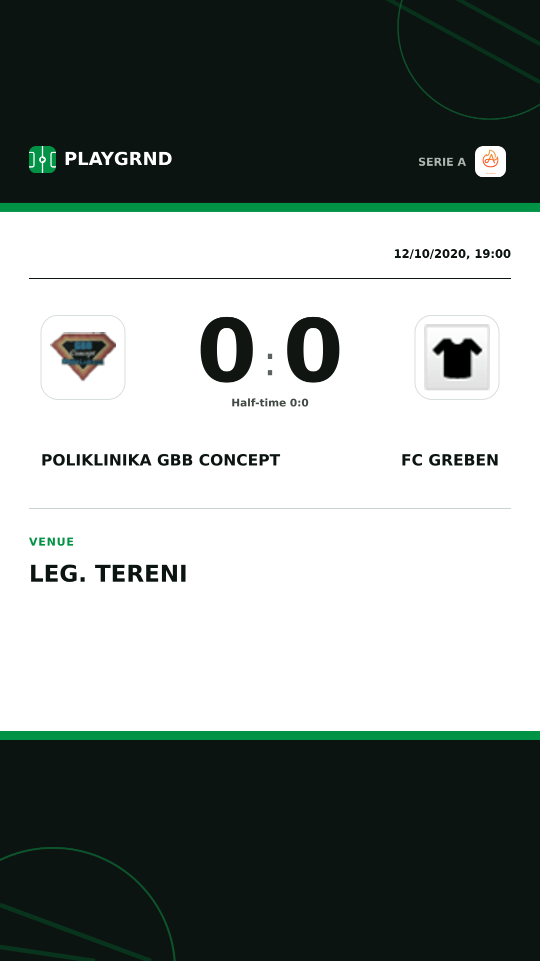 Instagram artwork: Poliklinika Gbb Concept 0:0 FC Greben