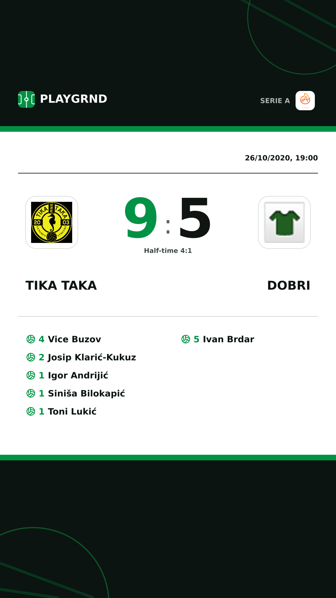 Instagram artwork: Tika Taka 9:5 Dobri