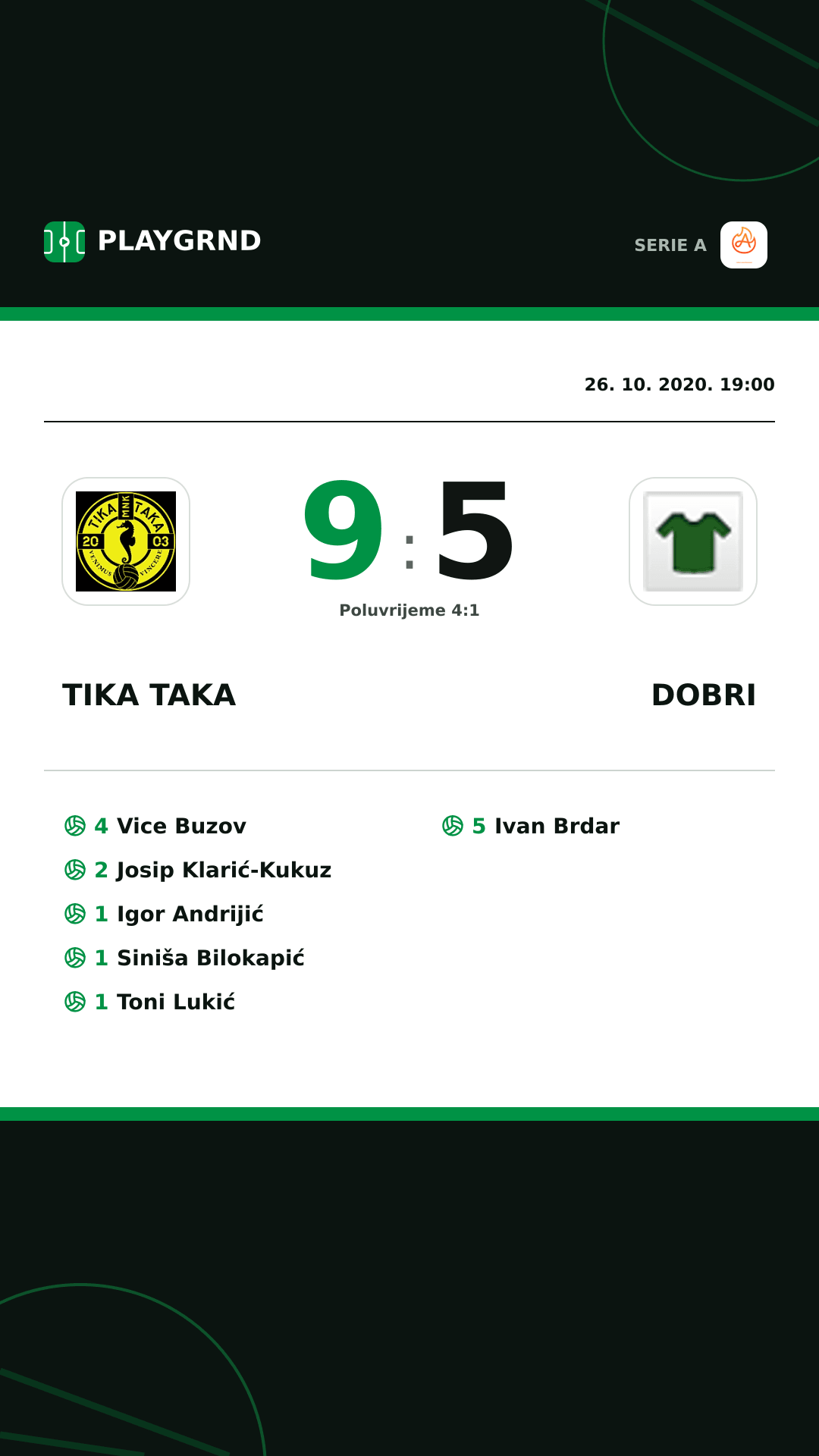 Instagram slika: Tika Taka 9:5 Dobri