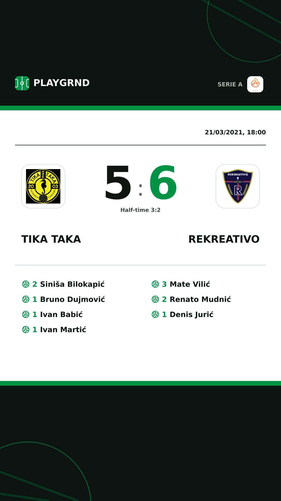 Instagram artwork: Tika Taka 5:6 Rekreativo