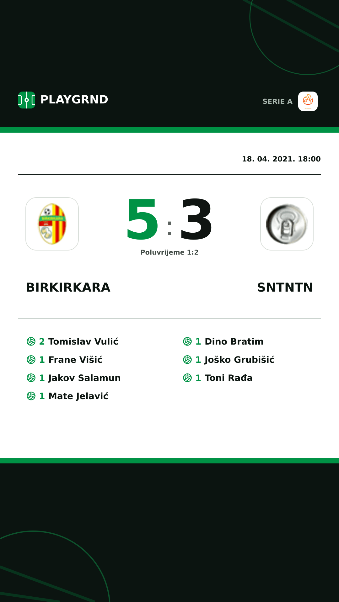 Instagram slika: Birkirkara 5:3 Sntntn