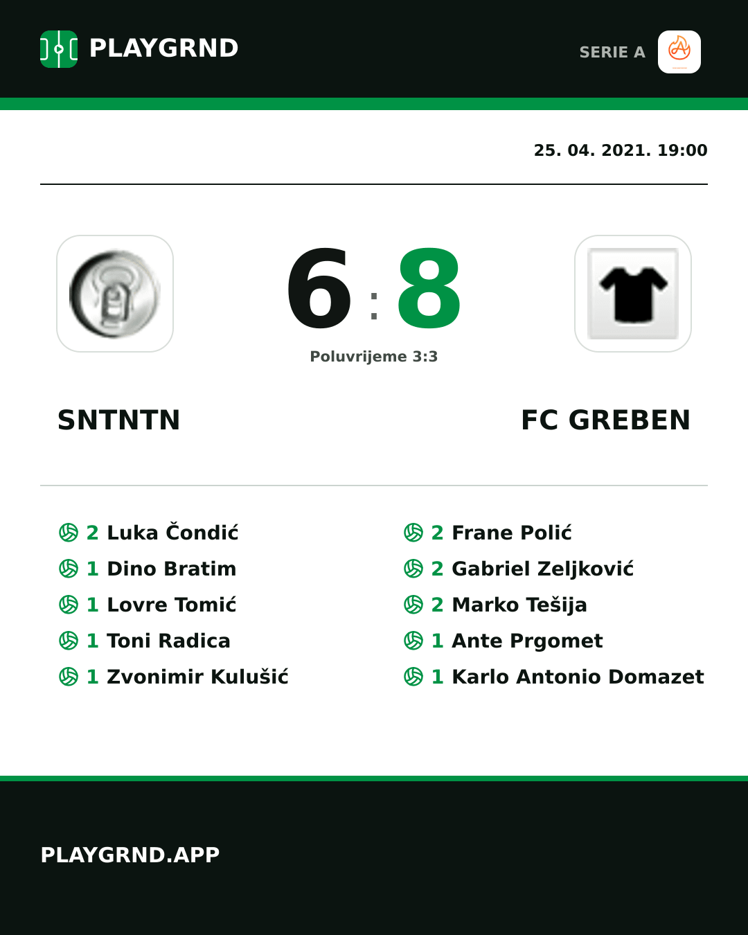 Instagram slika: Sntntn 6:8 FC Greben