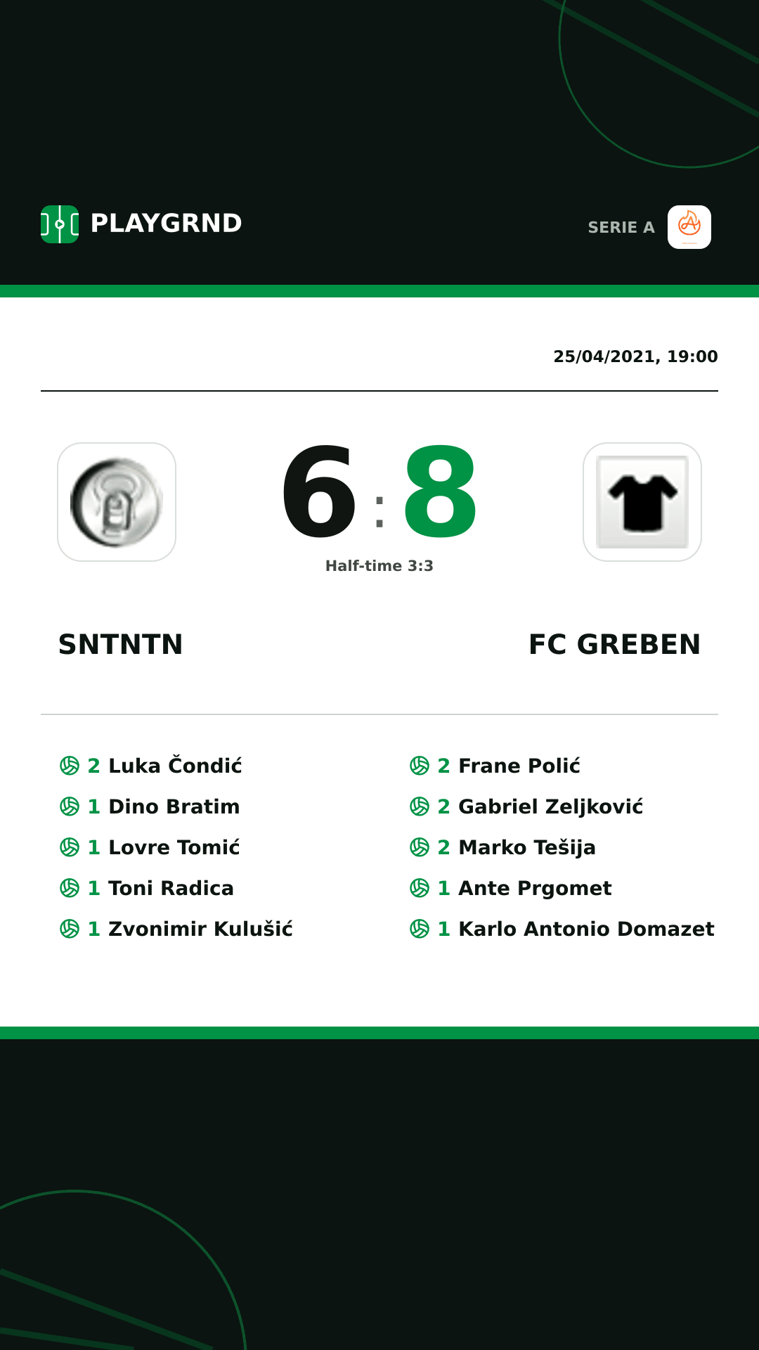 Instagram artwork: Sntntn 6:8 FC Greben