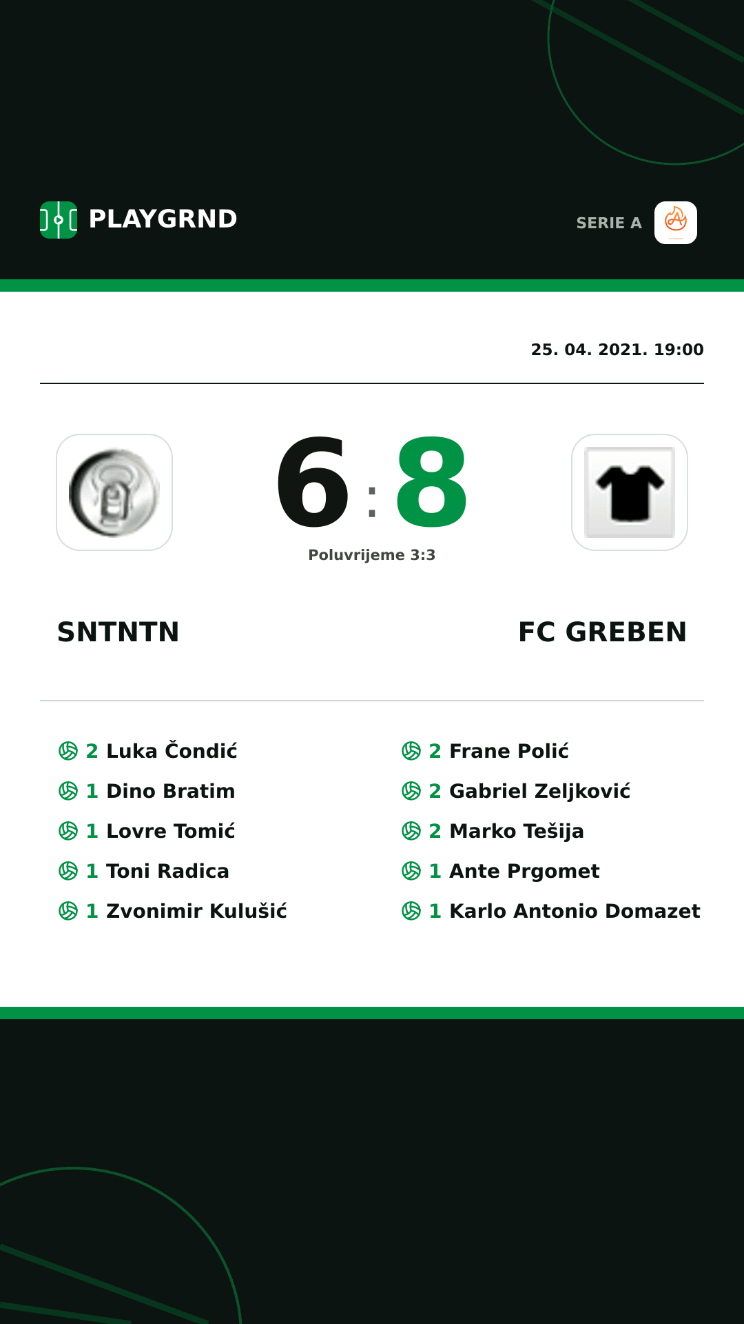 Instagram slika: Sntntn 6:8 FC Greben