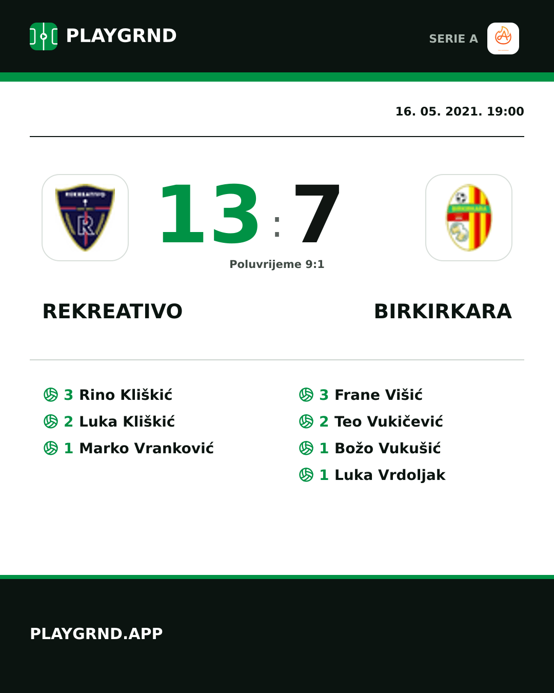 Instagram slika: Rekreativo 13:7 Birkirkara