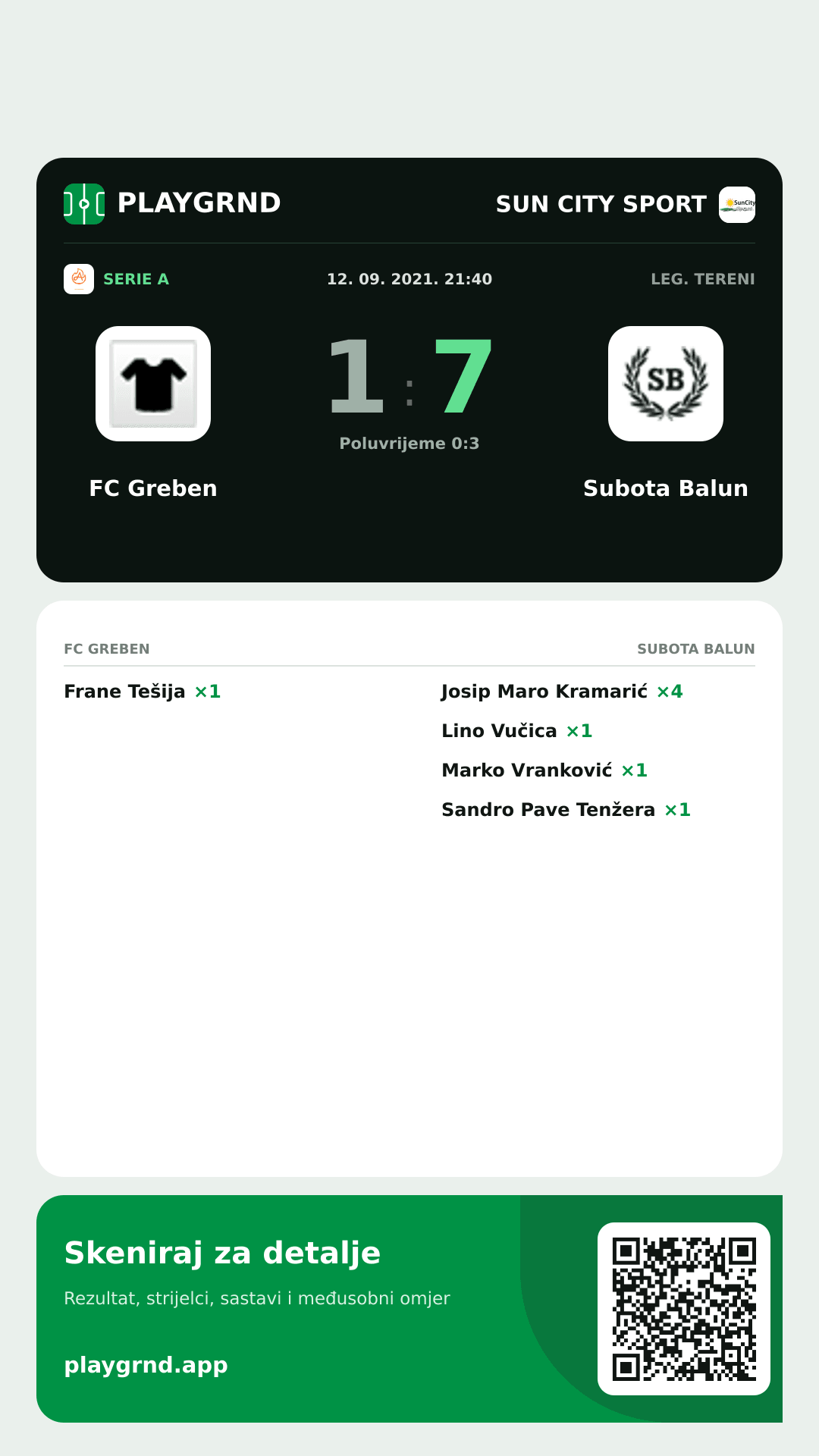 Story slika: FC Greben 1:7 Subota Balun