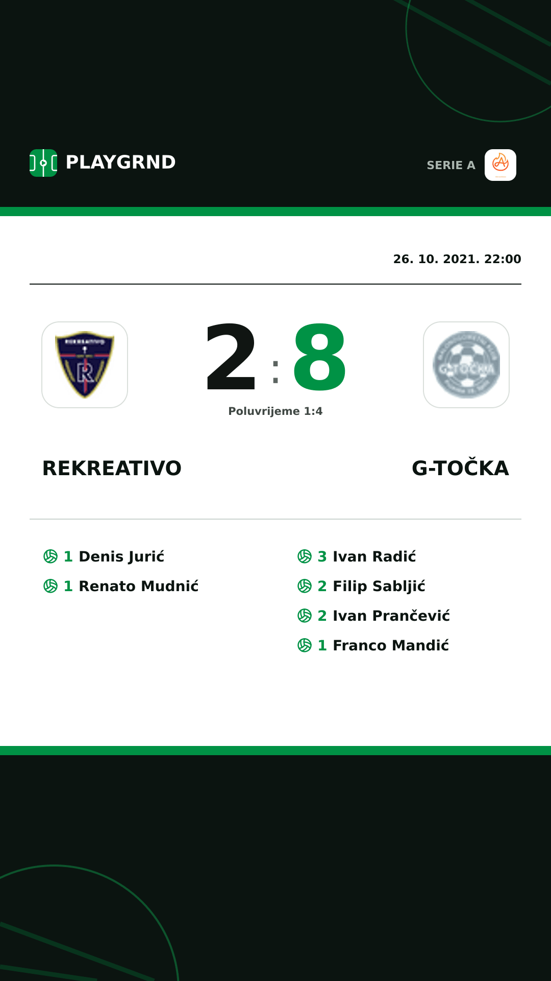 Instagram slika: Rekreativo 2:8 G-Točka