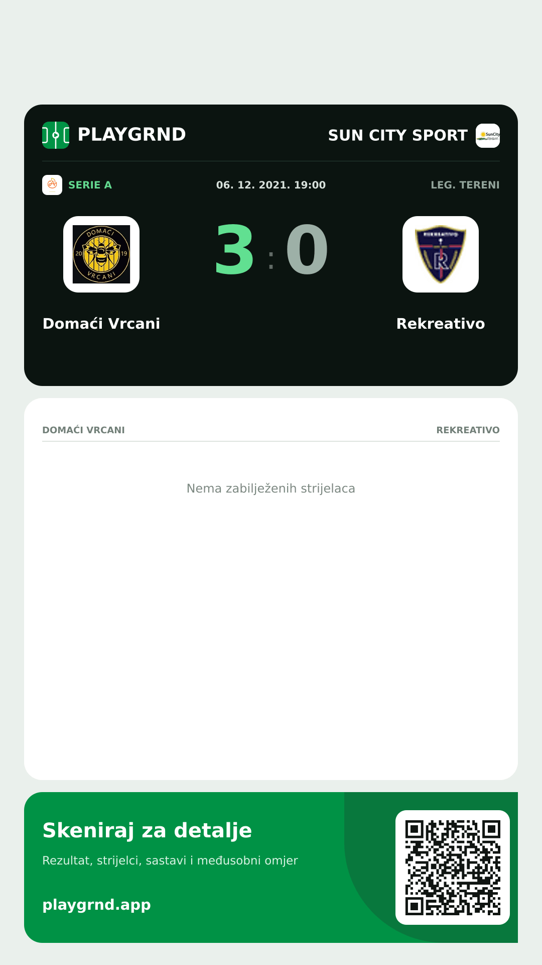 Story slika: Domaći Vrcani 3:0 Rekreativo
