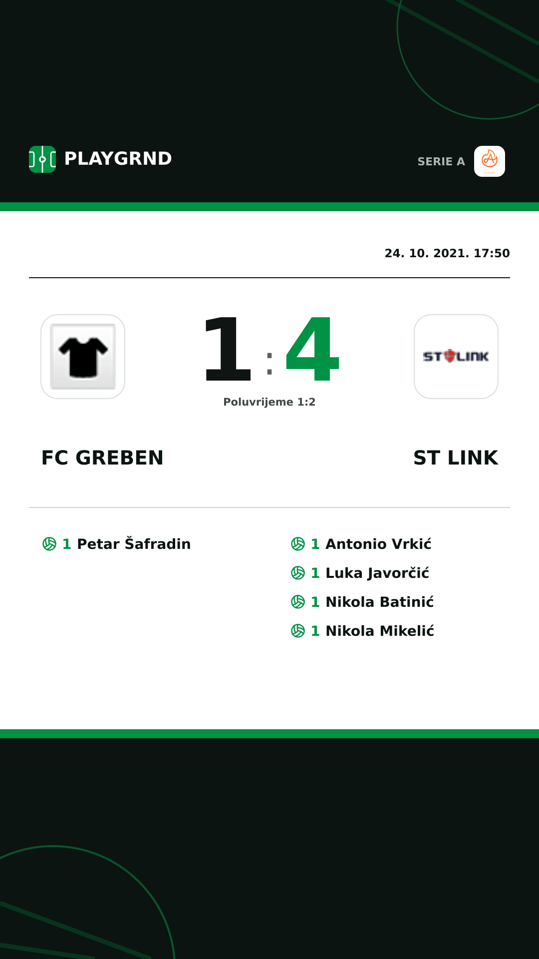 Instagram slika: FC Greben 1:4 ST Link