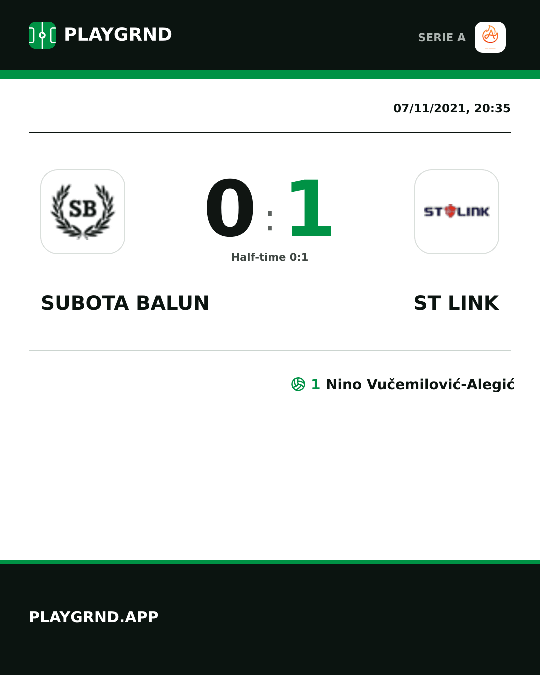 Instagram artwork: Subota Balun 0:1 ST Link