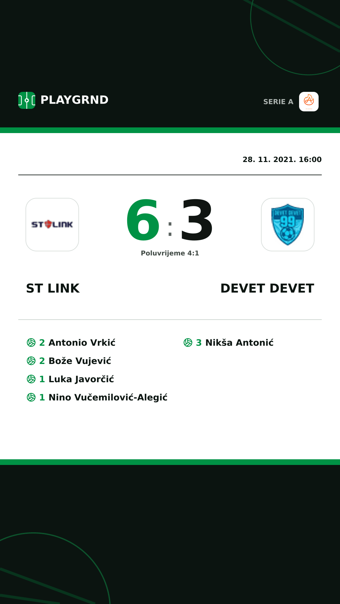 Instagram slika: ST Link 6:3 Devet Devet
