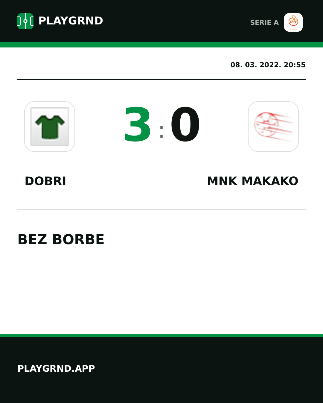 Instagram slika: Dobri 3:0 Mnk Makako