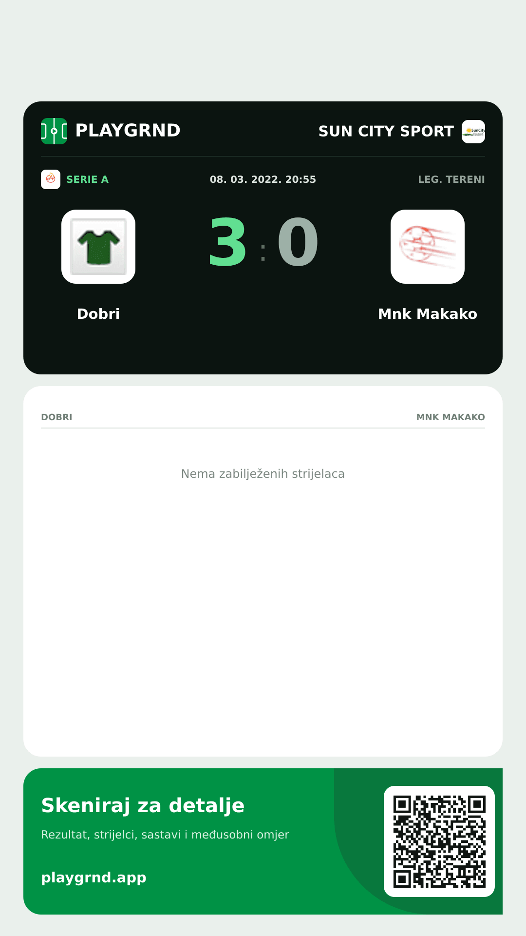 Story slika: Dobri 3:0 Mnk Makako