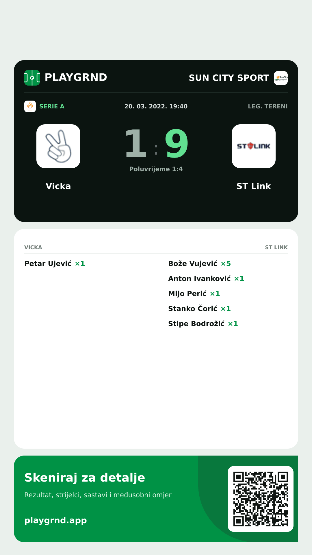 Story slika: Vicka 1:9 ST Link