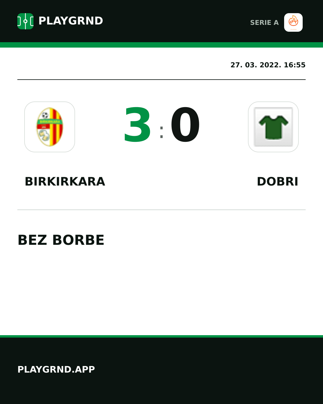 Instagram slika: Birkirkara 3:0 Dobri