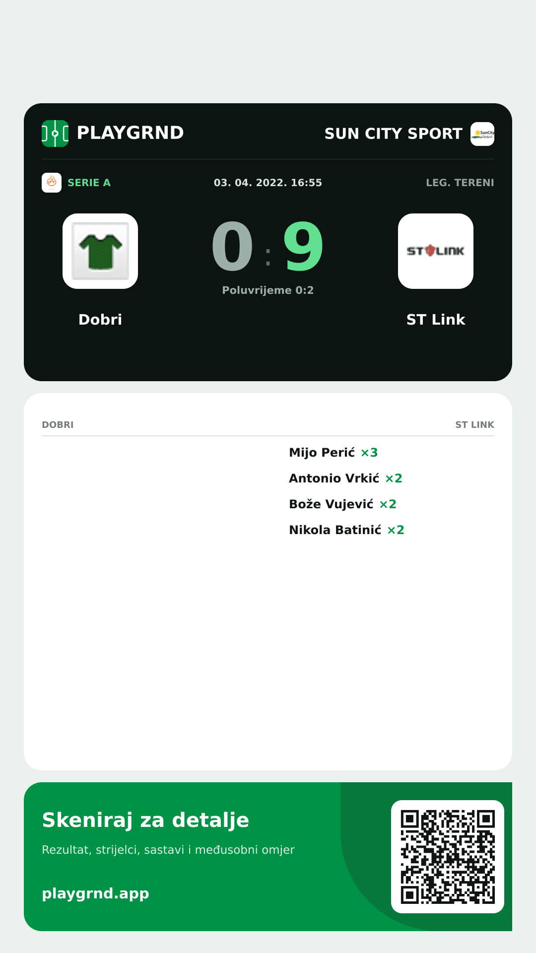 Story slika: Dobri 0:9 ST Link