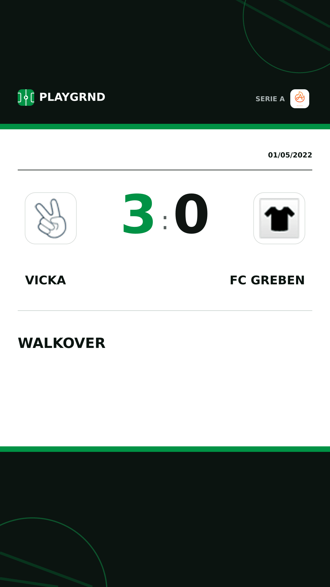 Instagram artwork: Vicka 3:0 FC Greben